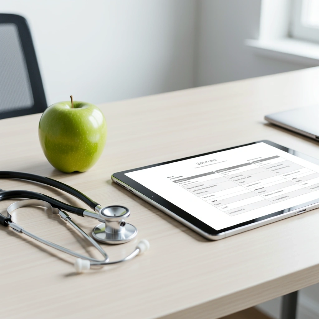 Professional nutrition workspace